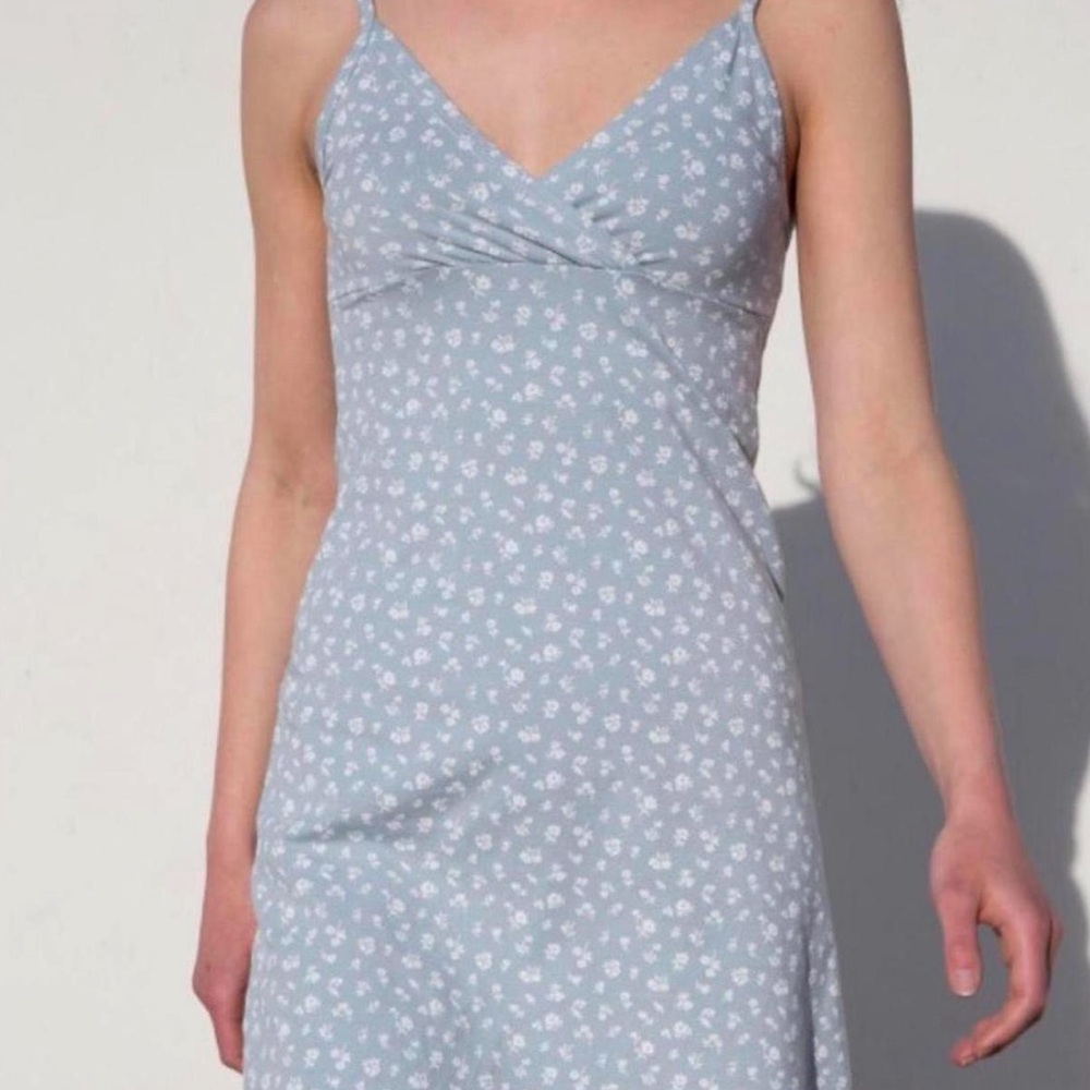Brandy Melville john galt blue and white floral mini dress one size
